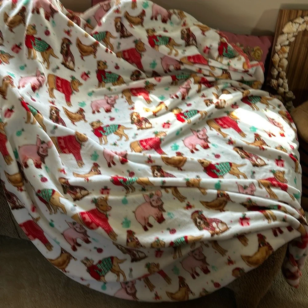 Holiday Velvet Plush Throw